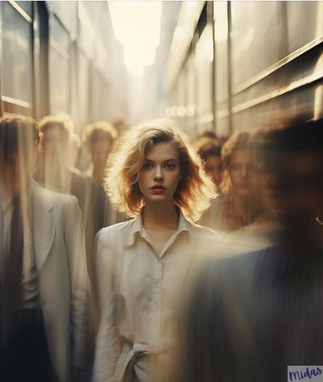 girl in a crowd